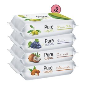Pure Wipes 8x50 Yaprak Islak Havlu