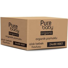 Pure Wipes Organik Pamuklu 24x90 cm 2160 Yaprak Islak Havlu