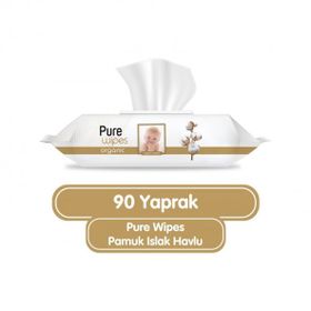 Pure Wipes Organik Pamuklu 24x90 cm 2160 Yaprak Islak Havlu