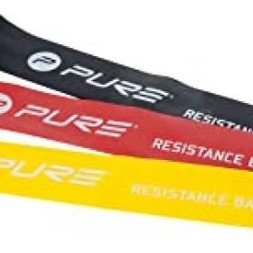 Pure2Improve P2I200280 Siyah - Sarı - Kırmızı 3'lü Mini Pilates Bandı Seti