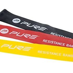 Pure2Improve P2I200280 Siyah - Sarı - Kırmızı 3'lü Mini Pilates Bandı Seti