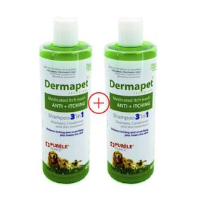 Purele Dermatolojik Etkili 3in1 2x450 ml Kedi ve Köpek Pet Şampuanı