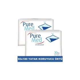 PureMed 60x90 30'lu Alt Bezi 2 Paket Yatak koruyucu