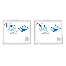 PureMed 60x90 30'lu Alt Bezi 2 Paket Yatak koruyucu