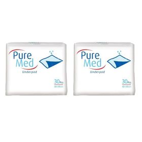 PureMed 60x90 30'lu Alt Bezi 2 Paket Yatak koruyucu
