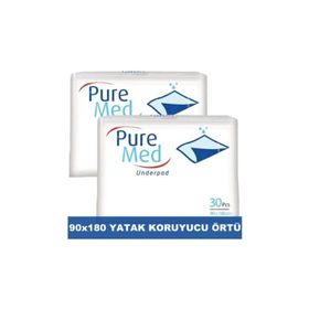 PureMed 60x90 30'lu Alt Bezi 2 Paket Yatak koruyucu