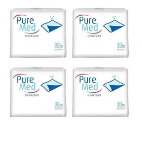 PureMed 60x90 30'lu Alt Bezi 4 Paket Yatak koruyucu