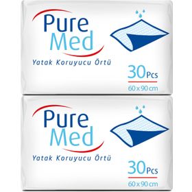 PureMed 60x90cm 60 Adet Tekstil Yüzeyli Hasta Altı Bezi Serme Yatak Koruyucu