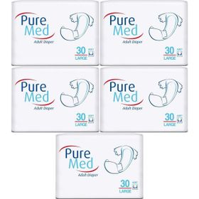 PureMed Bel Bantlı Tekstil Yüzey Large 150 Adet Hasta Bezi