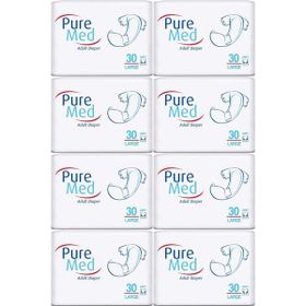 PureMed Bel Bantlı Tekstil Yüzey Large 240 Adet Hasta Bezi