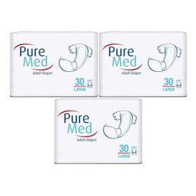 PureMed Bel Bantlı Tekstil Yüzey Large 30x3 Adet Hasta Bezi