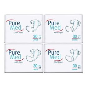 PureMed Bel Bantlı Tekstil Yüzey Large 30x4 Adet Hasta Bezi