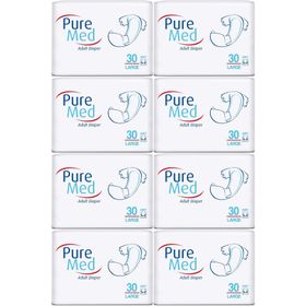 PureMed Bel Bantlı Tekstil Yüzey Large 30x8 Adet Hasta Bezi