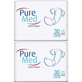 PureMed Bel Bantlı Tekstil Yüzey Large 60 Adet Hasta Bezi