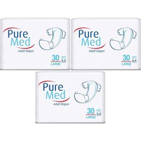 PureMed Bel Bantlı Tekstil Yüzey Large 90 Adet Hasta Bezi