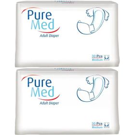 PureMed Bel Bantlı Tekstil Yüzey M-Orta 2x30 Adet Hasta Bezi