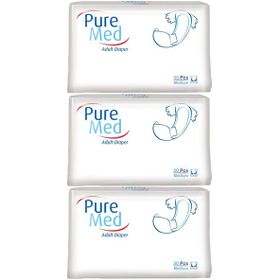 PureMed Bel Bantlı Tekstil Yüzey M-Orta 3x30 Adet Hasta Bezi