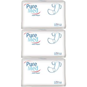 PureMed Bel Bantlı Tekstil Yüzey M-Orta 3x30 Adet Hasta Bezi