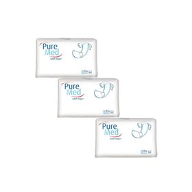 PureMed Bel Bantlı Tekstil Yüzey M-Orta 3x30 Adet Hasta Bezi