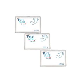 PureMed Bel Bantlı Tekstil Yüzey M-Orta 3x30 Adet Hasta Bezi