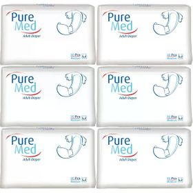 PureMed Bel Bantlı Tekstil Yüzey M-Orta 6x30 Adet Hasta Bezi