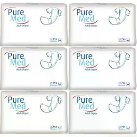 PureMed Bel Bantlı Tekstil Yüzey M-Orta 6x30 Adet Hasta Bezi