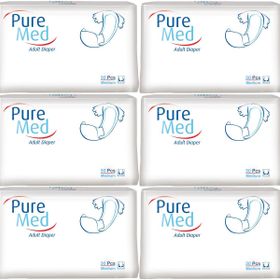 PureMed Bel Bantlı Tekstil Yüzey M-Orta 6x30 Adet Hasta Bezi