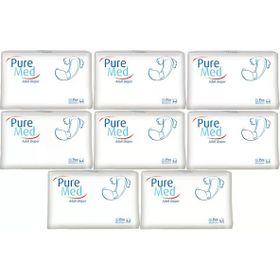 PureMed Bel Bantlı Tekstil Yüzey M-Orta 8x30 Adet Hasta Bezi