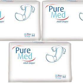 PureMed Bel Bantlı Tekstil Yüzey XL Extra Large 90 Adet 3PKx30 Hasta Bezi