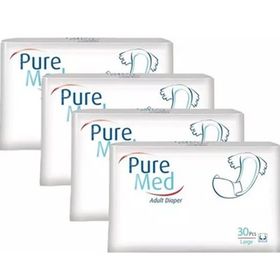 PureMed Belbantlı 120 adet Large Yetişkin Hasta Bezi