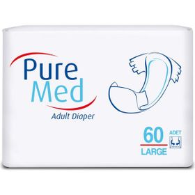PureMed Belbantlı Yetişkin Large Büyük Boy 60 Adet Hasta Bezi