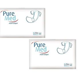 PureMed Belbantlı Yetişkin Medium Orta Boy 60 Adet Hasta Bezi