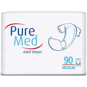 PureMed Belbantlı Yetişkin Medium Orta Boy 90 Adet Hasta Bezi