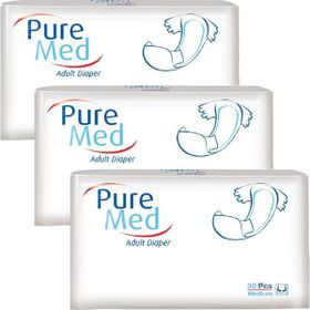 PureMed Belbantlı Yetişkin Medium Orta Boy 90 Adet Hasta Bezi