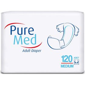 PureMed Belbantlı Yetişkin Medium Orta Boy120 Adet Hasta Bezi