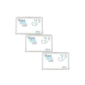PureMed Tekstil Yüzey Yetişkin Orta Medium Boy 3x30 Adet Hasta Bezi