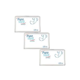 PureMed Tekstil Yüzey Yetişkin Orta Medium Boy 3x30 Adet Hasta Bezi