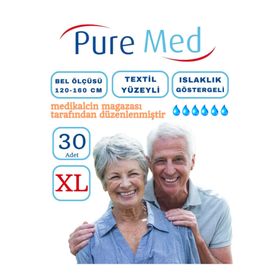 PureMed XL Belbantlı 30'lu Islaklık Göstergeli Hasta Bezi