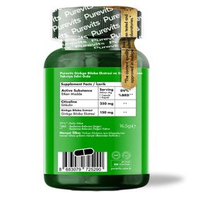 Purevits Citicoline Ginkgo Biloba Focus 30 Kapsül