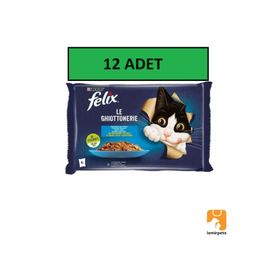 Purina 12x85 gr Felix Multipack Somonlu ve Ton Balıklı Yaş Kedi Maması