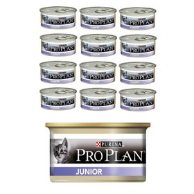 Purina 12x85 gr Junior Tavuklu Yavru Kedi Konservesi