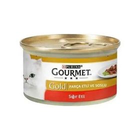 Purina 3x85 gr Gourmet Gold Parça Etli Sığır Etli Kedi Konservesi