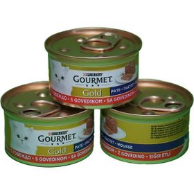 Purina 3x85 gr Gourmet Sığır Etli Yaş Kedi Maması