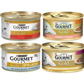 Purina 4x85 gr Gourmet Gold Çifte Lezzet Karışık Konserve Mama