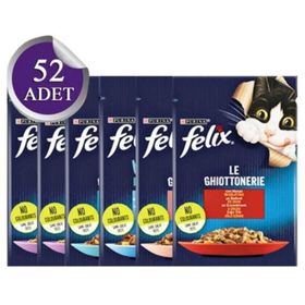 Purina 52x85 gr Felix Karışık Pouch Yetişkin Kedi Yaş Maması
