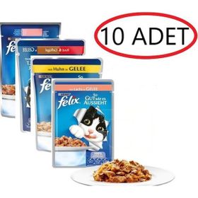 Purina Felix Karışık 10x85 gr Yaş Kedi Maması