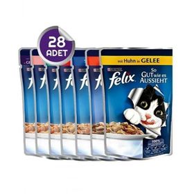 Purina Felix Karışık 28x85 gr Yaş Kedi Maması