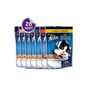 Purina Felix Pouch 28 Adet Karışık Paket Yaş Kedi Maması