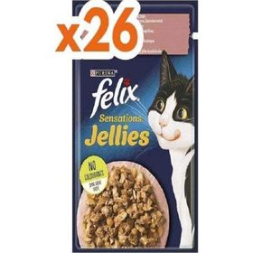 Purina Felix Sensation Somonlu Karidesli Jel Pouch 26x85 GR Kedi Ödülü