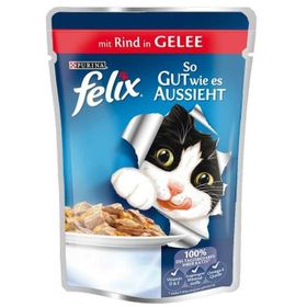 Purina Felix Sığır Etli 12x100 gr Kedi Maması Pouch